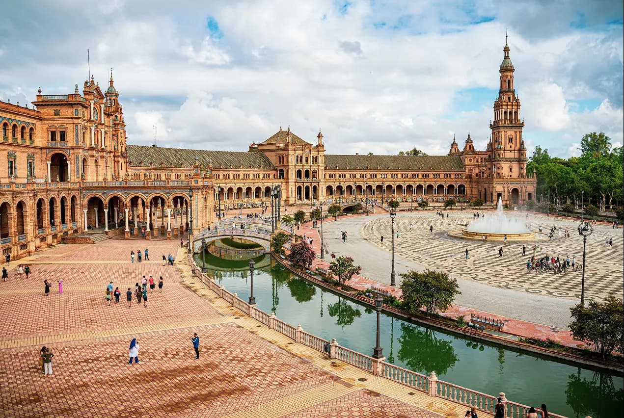 Plaza de España in Seville, Spain